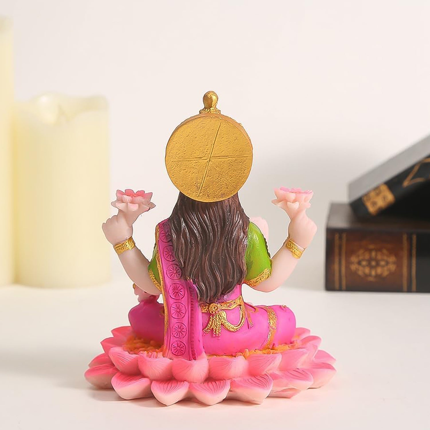 Artistic Lakshmi Idol Sitting on Lotus  Artistic Lakshmi Idol Sitting on Lotus